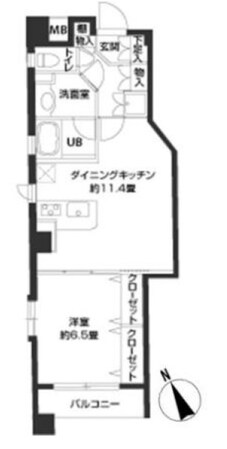 カスタリア新富町IVの物件間取画像